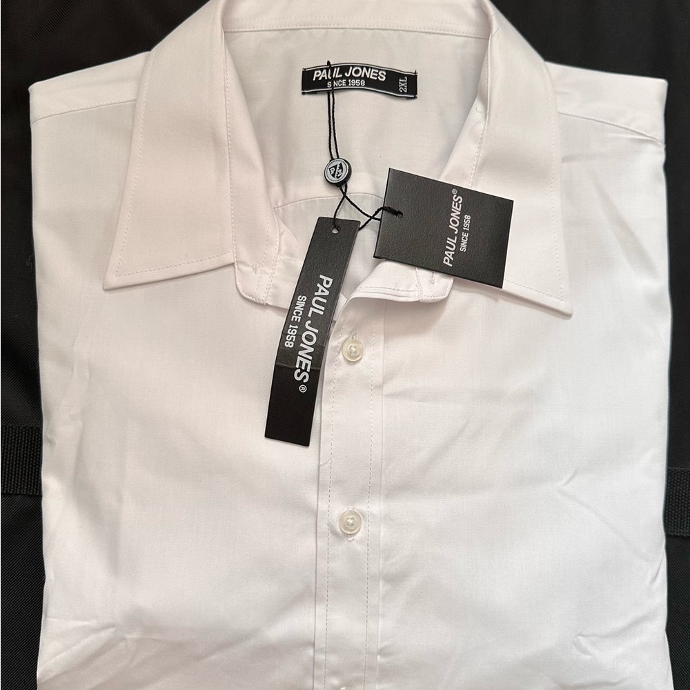 Paul Jones Classic White Dress Shirt Men’s Size XXL NWT